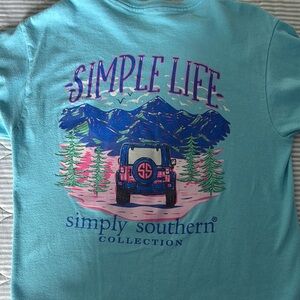 Simply Southern Light Blue Youth Tee